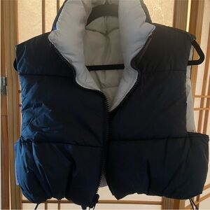 Zara reversible cropped puffer jacket